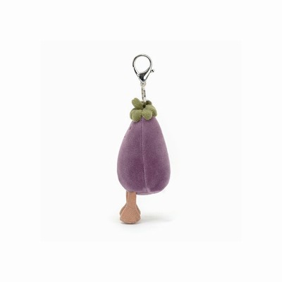 Jellycat Vivacious Vegetable Aubergine Bag Charm Australia | 940516USL